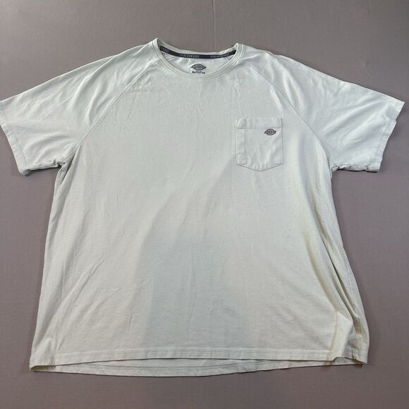 Dickies Temp-IQ Performance Men T-Shirt Short Sleeve Size 3XL Cream/Green - Picture 1 of 4